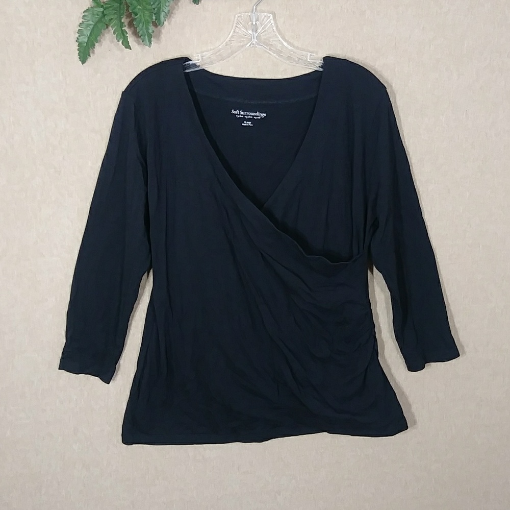 Soft Surroundings top XL black